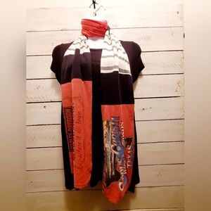 Upcycled Harley Davidson Patchwork Scarf